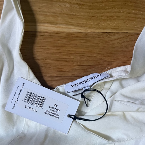 WeWoreWhat Corset MIDI Dress in whisper white NWT - Picture 2 of 7